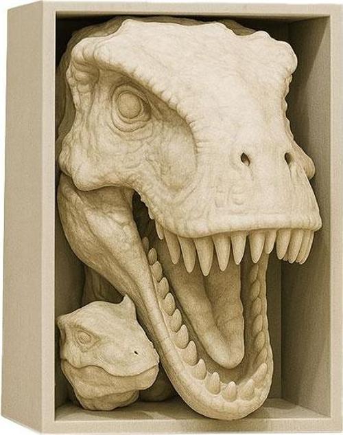 T-Rex Kitaplık Dekoru