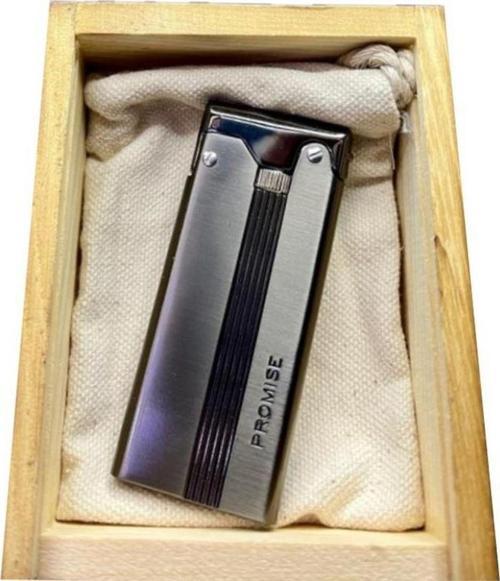 Çelik Depolu Promise Slim Pirinç Çakmak Füme