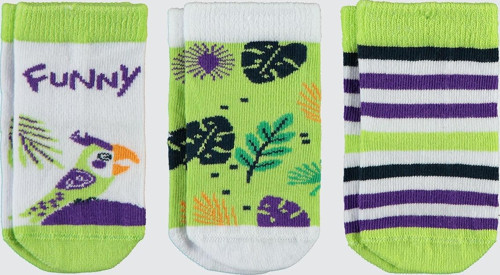Kız Bebek 3'lü Çorap Set 6-18 Ay Yeşil