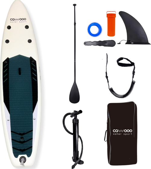 Sup Şişme Sörf Tahtası Stand Up Paddle Board 80*320*15 Cm Koyu Yeşil