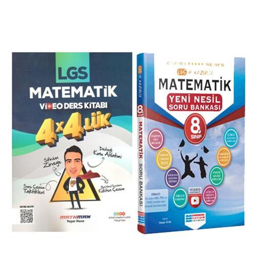 Etkili Matematik 8. Sınıf LGS Matematik 4x4 lük Video Ders Kitabı ve Evrensel Soru Bankası Seti 2 Kitap