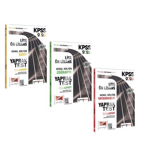 Yargı 2026 KPSS Lise Ön Lisans Genel Kültür Tarih Coğrafya ve Vatandaşlık Yaprak Test Seti 3 Kitap