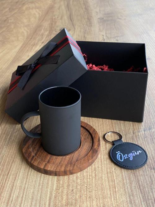 Erkeklere Özel Çay Fincanı ve İsme Özel Anahtarlık, Sevgiliye, Babaya Hediye, Babalar Günü