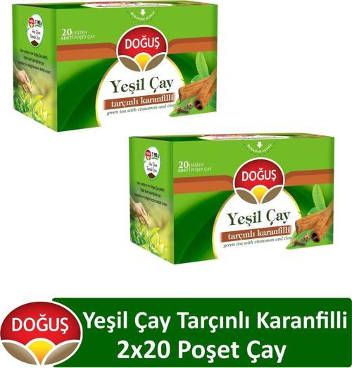 Karanfilli Tarçınlı Yeşil Çay 20"li 2 Adet