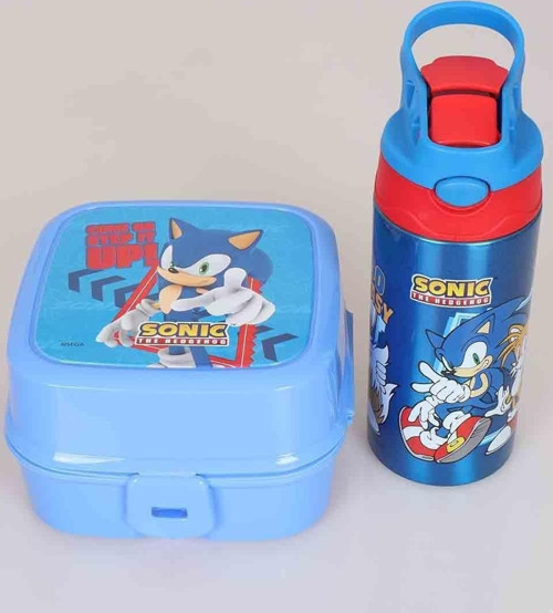 LİSANSLI SONIC ÇELİK MATARA 500 ML VE 2 KATLI BESLENME KABI SETİ