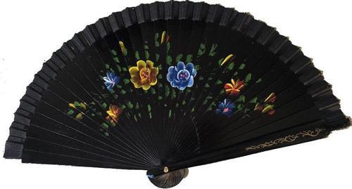 Bambu Çift Taraflı Siyah Yelpaze 12 li Paket
