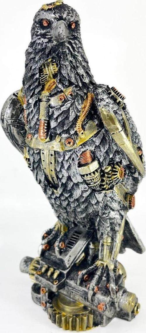 Steampunk Kartal Biblo Heykel