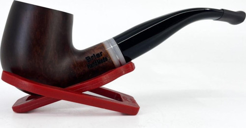 Bent Apple Briar (Gül Kökü) 9 mm Filtreli El Yapımı Pipo - Kahverengi 1742