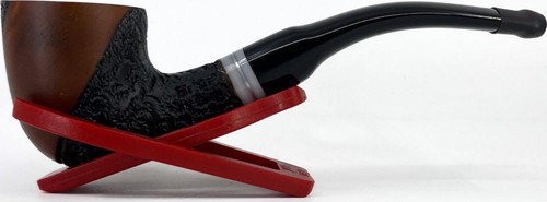 Bent Apple Briar (Gül Kökü) 9 mm Filtreli El Yapımı Pipo - Kahverengi 1746