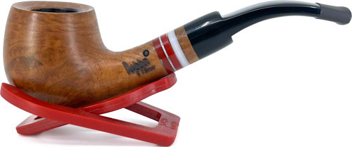 Bent Apple Briar (Gül Kökü) Pipo 9 mm Filtreli El Yapımı - 2426