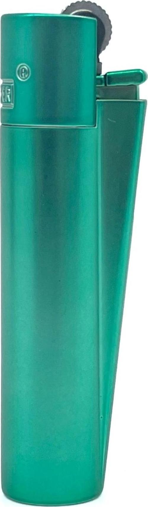 Özel Kutusunda Metal Çakmak - Metalik Turkuaz Mat (Brushed Metal Turquoise)