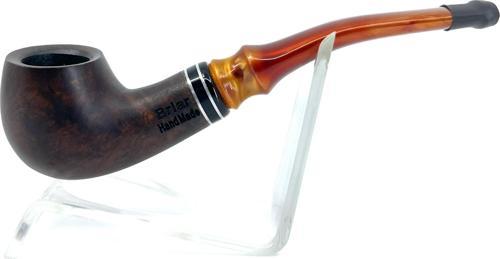 Bent Billiard Briar (Gül Kökü) 9 mm Filtreli El Yapımı Pipo - 2442