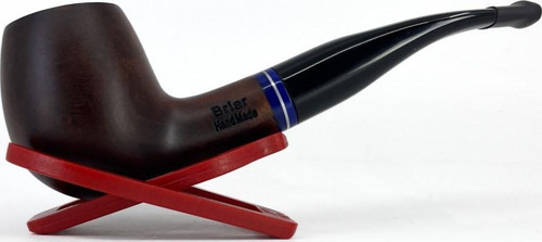 Half Bent Apple Briar (Gül Kökü) 9 mm Filtreli El Yapımı Pipo - Kahverengi 1736
