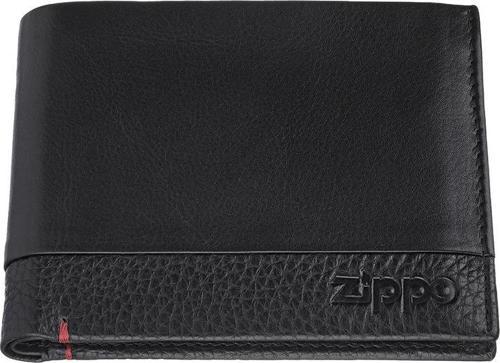 RFID Bloklamalı Nappa Deri Tri-Fold Cüzdan - Siyah