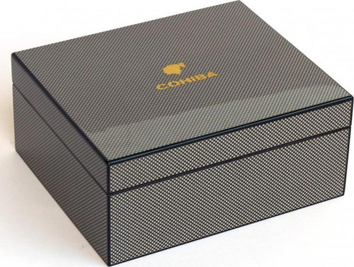 Cohiba Puro Setli Humidor/Puro Saklama Kutusu - Karbon Desen