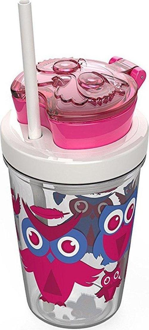Snack Atıştırmalık Tritan Bardak 350ML - Pembe