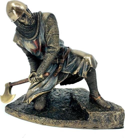 Baltalı Tapınak Şövalyesi Heykel Biblo Dekor