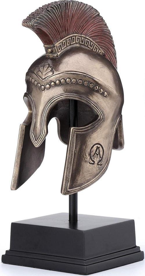 Greek Hoplite Helmet - Antik Yunan Hoplit Piyade Kaskı Stand Biblo Dekor