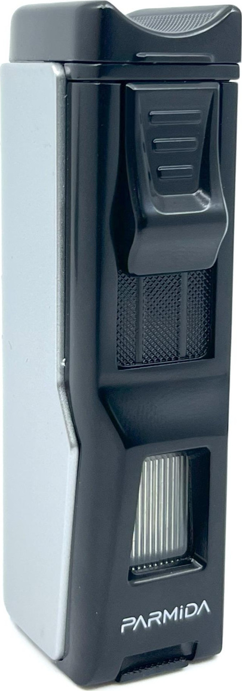 Dört Torch Jet Alev Puro Çakmağı - Gümüş/Siyah