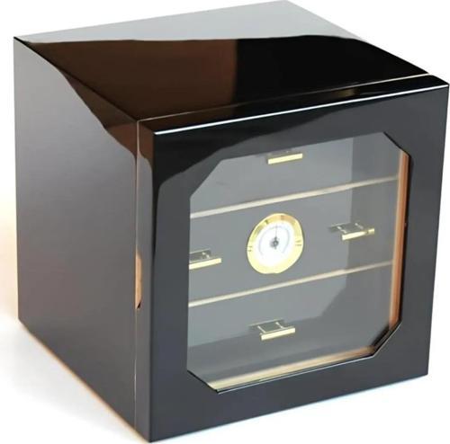 Humidor Puro Saklama Kutusu Üç Çekmeceli - Siyah