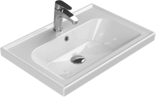 Cerastyle Turkuaz Frame Etajerli Lavabo 65*45 Cm