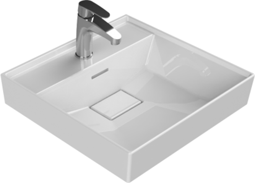 Cerastyle Turkuaz Sharp Etajerli Lavabo 48*48 Cm