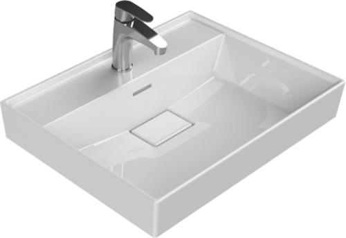 Cerastyle Turkuaz Sharp Etajerli Lavabo 60*48 Cm