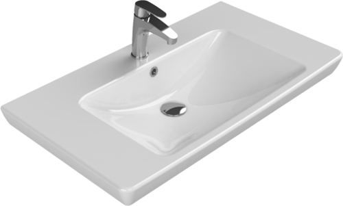 Cerastyle Turkuaz Porto  Etajerli Lavabo 85 Cm (Derınlık 38 Cm)