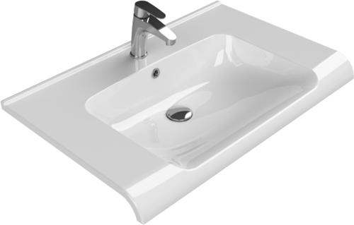 Cerastyle Turkuaz Anova Etajerli Lavabo 80X50Cm