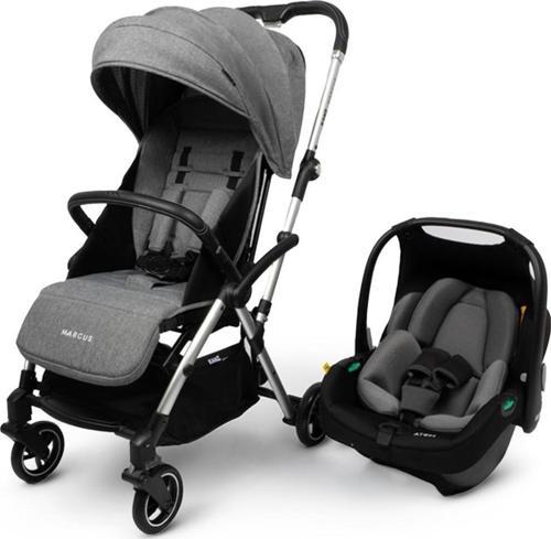 Marcus Kolay Katlanabilen Kabin Travel Sistem Bebek Arabası Heavy Grey