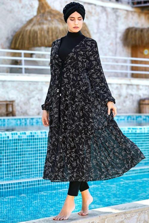 Adasea Pareo Mayo Üzerine Kaftan Petrol 6059