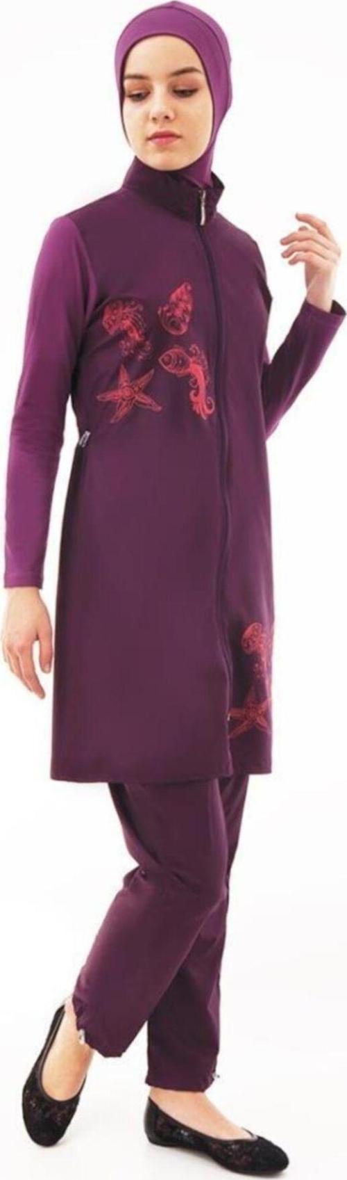 Tam Kapalı Tesettür Mayo 5032 Neslihan Mor