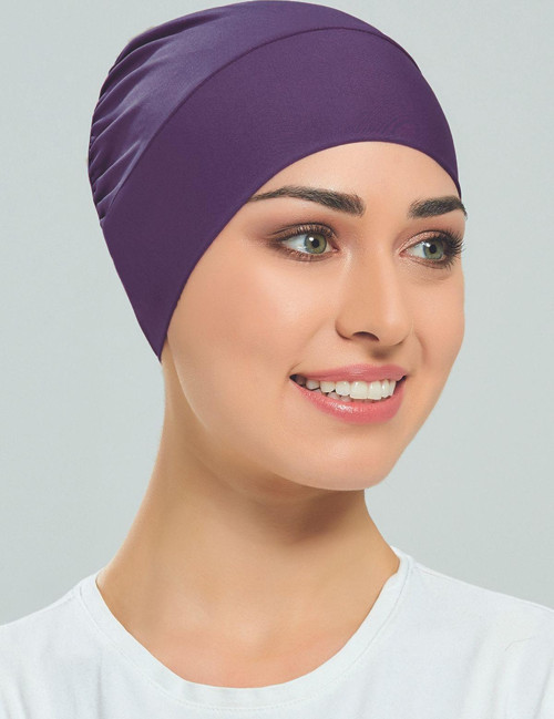 Havuz Deniz Düz Bone R-999-B Mor02