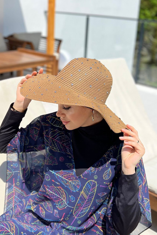 Remsa Taşlı Hasır Şapka Rş-96 Camel