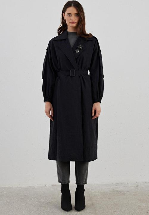 Papatya Trench 738 Siyah