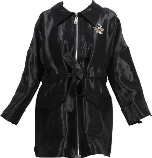 Nuss Parlak Ceket 6002-Kap Siyah