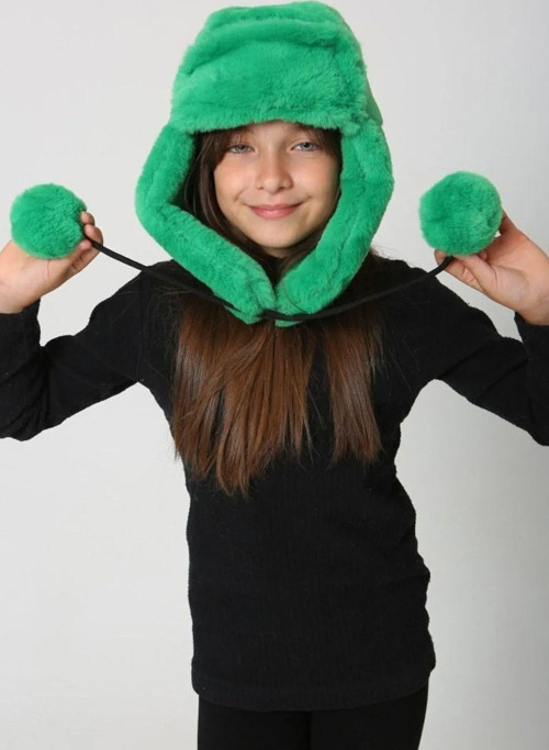 Çocuk Kürklü Kulaklıklı Peluş Şapka Rkş-Ç-04 Benetton