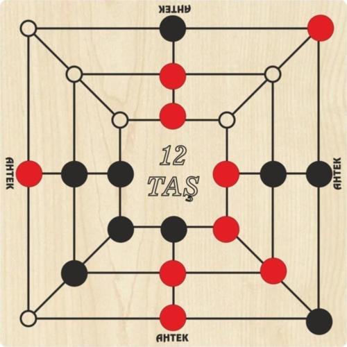 Ahşap 12 Taş Akıl, Zeka Ve Strateji Oyunu (oniki Taş)