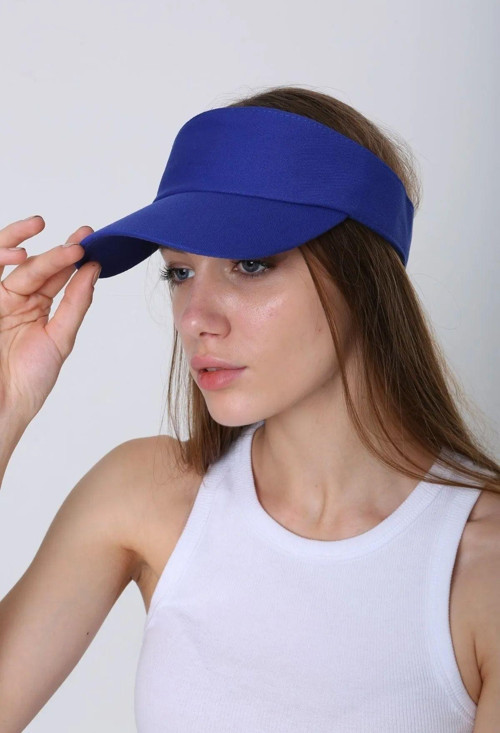 Ayarlanabilir Vizör Tenisçi Golf Şapka Güneş Koruyucu Siperlik Rş-109 Saks