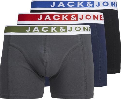 Jack Jones Jackarım Solıd Trunks 3 Pack Pls Erkek Kırmızı Büyük Beden Boxer 12267726-17