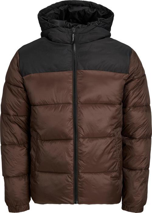 Jack Jones Jjetoby Puffer Hood Sn Erkek Kahverengi Mont 12235859-15