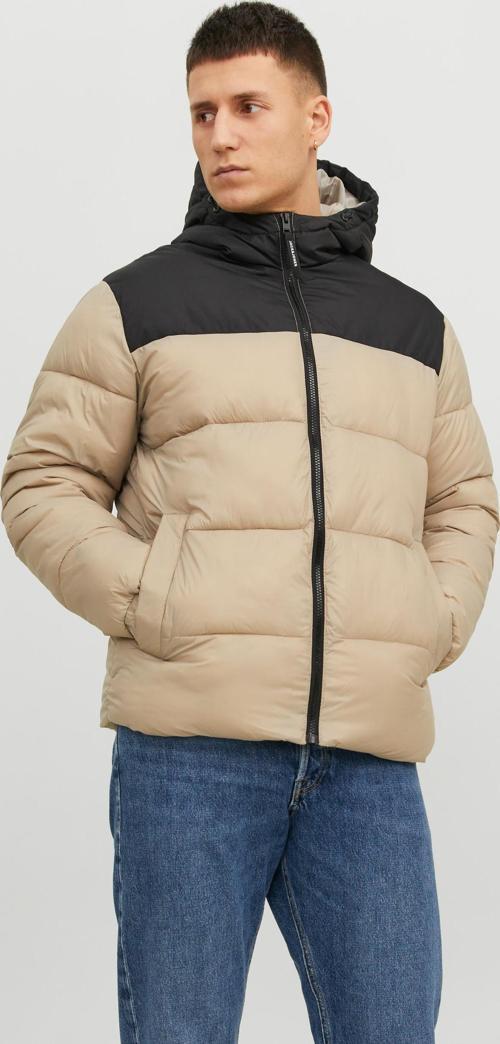 Jack Jones Jjetoby Puffer Hood Sn Erkek Bej Mont 12235859-06