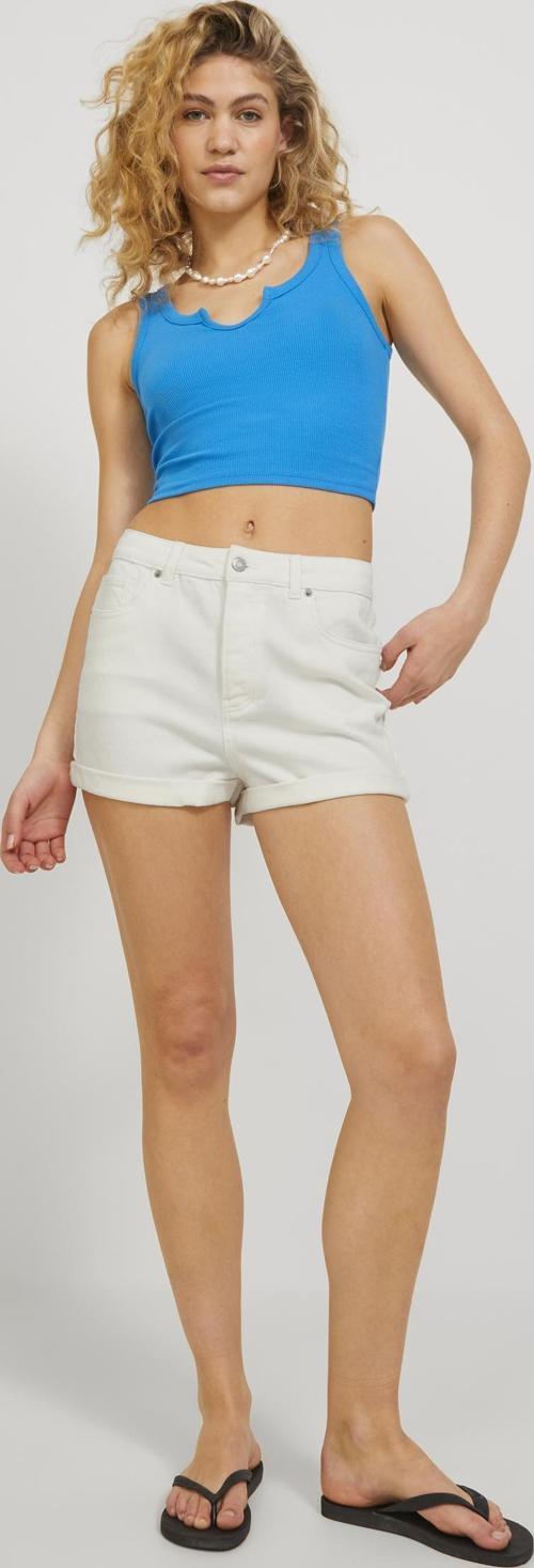 Jack Jones Jxhazel Mını Shorts Hw Denım Dnm Sn Kadin Bej Şort 12225062-06