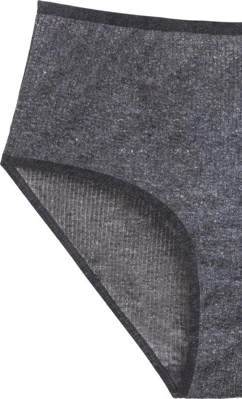 4'lü Yeni Seri Renkli Yüksek Bel Fitilli Ribana Bato Külot Antrasit