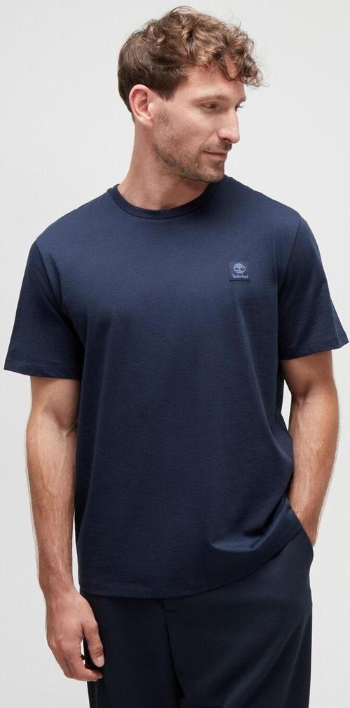 Short Sleeve Woven Badge Tee Erkek Lacivert Tshirt Tb0a5rce4331