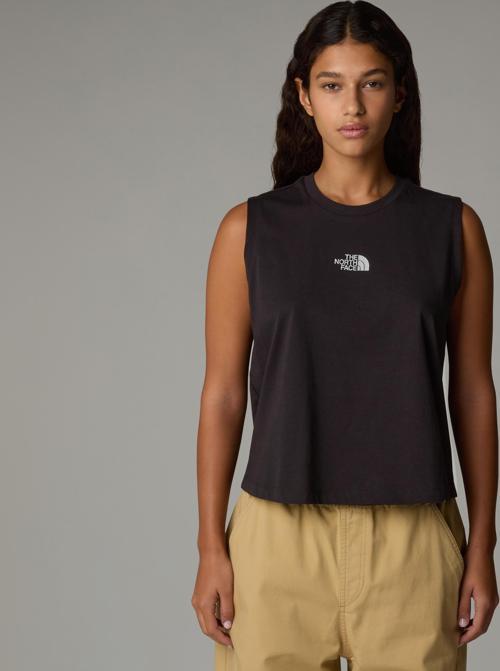 W Never Stop Relaxed Tank Kadin Siyah Tshirt Nf0a8c3ejk31