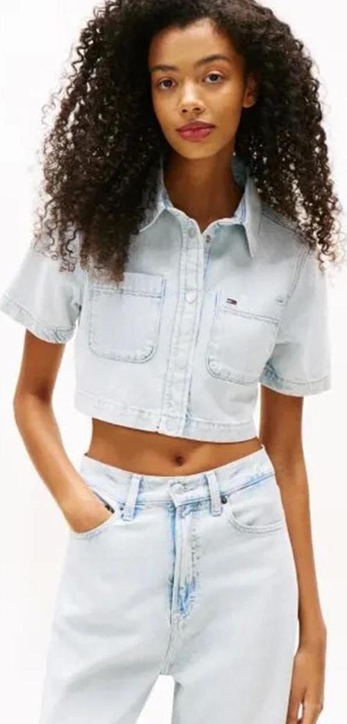 Lightweight Denim Kadın Denim Gömlek DW0DW210721AB
