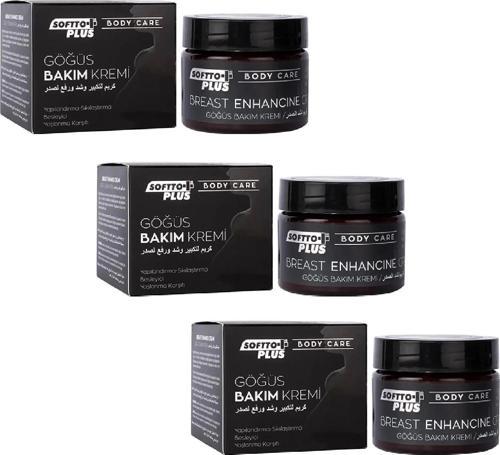 Göğüs Bakım Kremi 100ml, 3Adet, Softto Plus