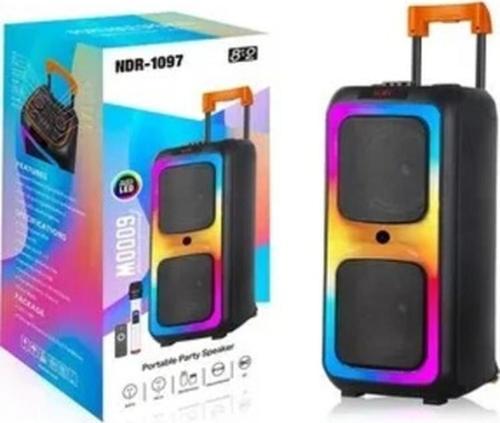 Büyük Boy Speaker Party Boy 60 cm Kablosuz Karaooke Mikrofon Bluetooth Hoparlör Rgb Işıklı