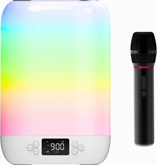 DY20K Karaoke Bluetooth Hoparlör, Rgb Işıklı, Alarm Saat, Uyku Mod Özel Sesli,kablosuz Speaker